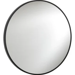 Badkamerspiegel Zwart Ø80 cm