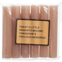 Dinerkaars Taupe 12 cm - 6 Stuks