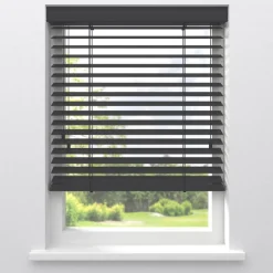 Fenstr Bamboe Jaloezie Wessel Zwart 50mm