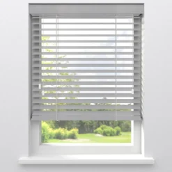 Fenstr Bamboe Jaloezie Wessel Wit 50mm