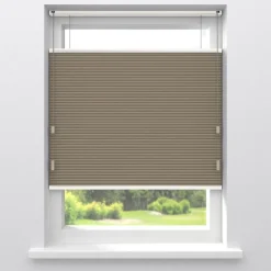 Fenstr Dubbel Plissé Elsa Taupe Verduisterend