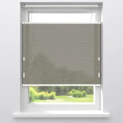 Fenstr Dubbel Plisségordijn Dewi Taupe Lichtdoorlatend
