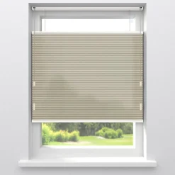 Fenstr Plisségordijn Raya Taupe Lichtdoorlatend