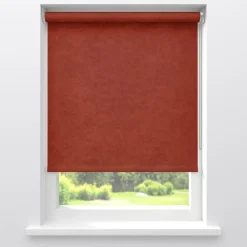 Fenstr Rolgordijn Gus Velours Cognac Deels Verduisterend