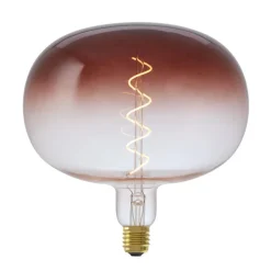 LED Xxl lamp 22x22,5 cm Bruin E27 Dimbaar