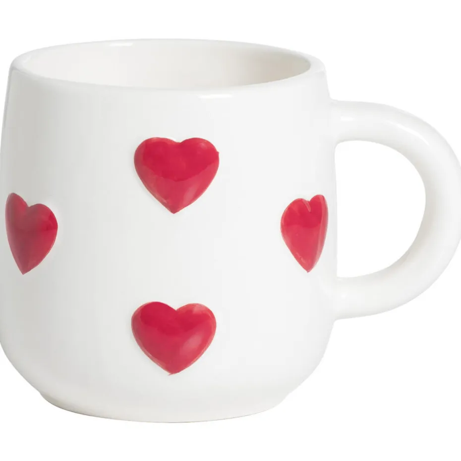 Mok Met Oor Hartjes Wit 350ml