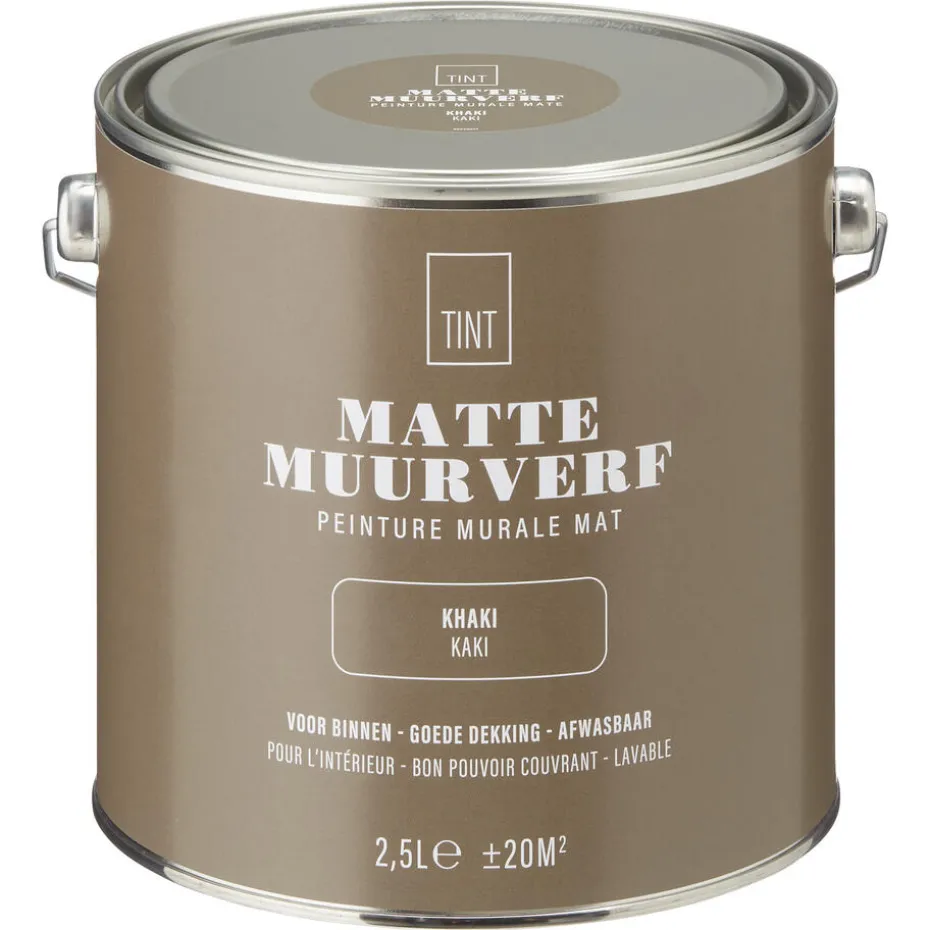 Muurverf Mat Kaki 2.5 l