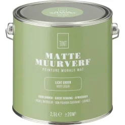 Muurverf Mat Licht Groen 2.5 l