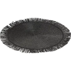 Placemat Rond Zwart