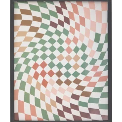 Poster Grafisch Blocks Multicolor 40x50 cm