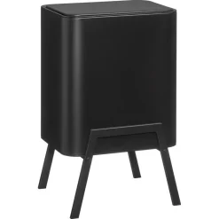 Prullenbak Op Pootjes 2x 12,5L Zwart
