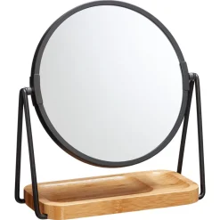 Spiegel Met Hout Zwart Naturel