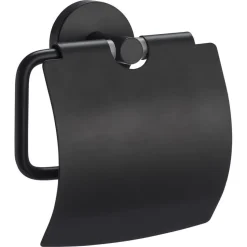 Toiletrolhouder Metaal Zwart 14,5x7x14,5 cm