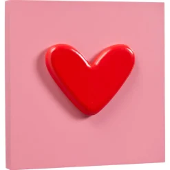 Wanddecoratie 3D Hart Roze