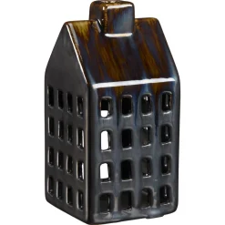 Waxinelichthouder Nesso Zwart - 16 cm