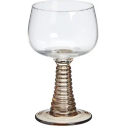 Wijnglas Ribbel Taupe